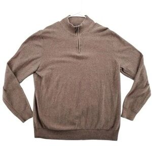 Men's Classic Zip-Up Sweater in Brown